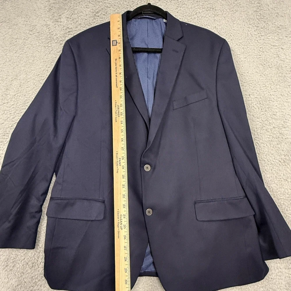 Michael Kors Blazer‎ Mens 46R Navy 2 Button Notch Lapel Stretch Lined Side Vents
